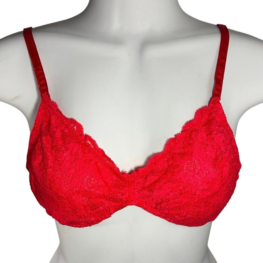 NWT Small Cosabella Triangle Bralette Never Say Never Red ROSSETTO bow tie back